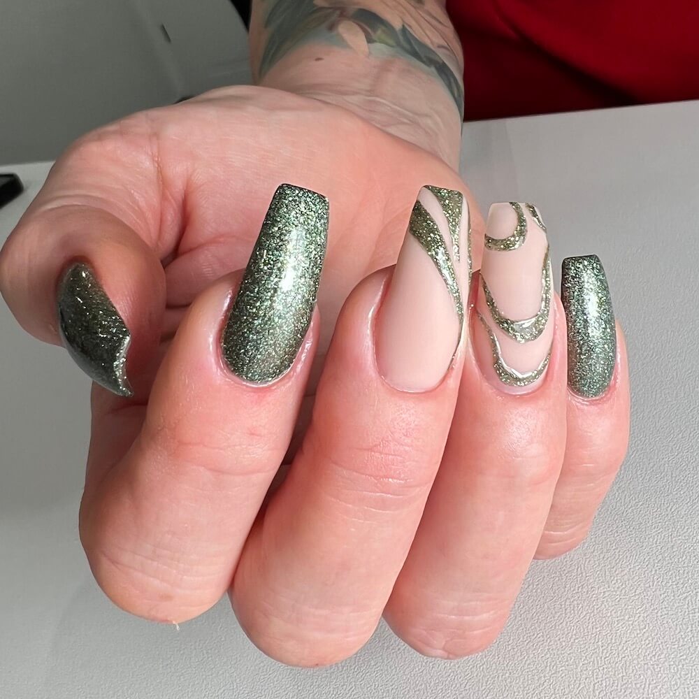 #645 Premium-GLITTER Color Gel 5ml Grün - MSE - The Beauty Company