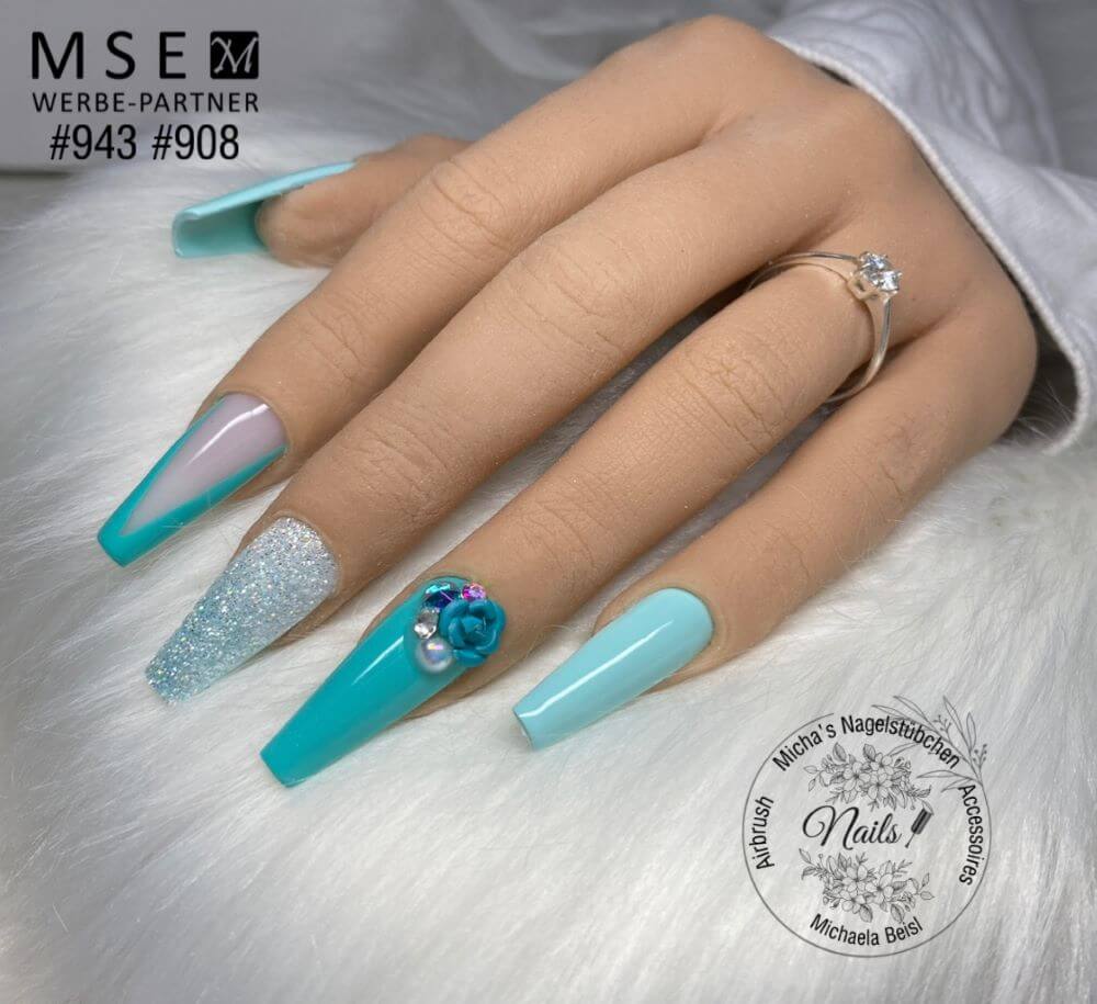 #908 Premium-PURE Color Gel 5ml Blaugruen - MSE - The Beauty Company