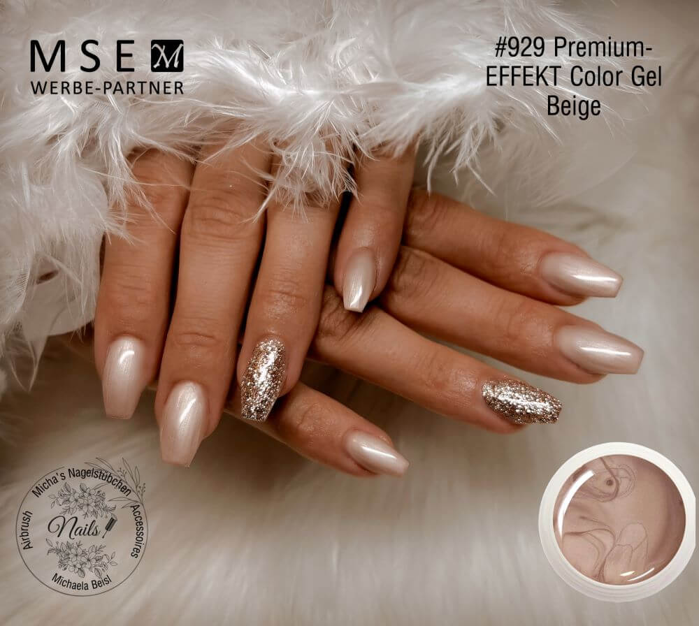 #929 Premium-EFFEKT Color Gel 5ml Beige - MSE - The Beauty Company