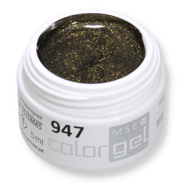 #947 EFFEKT Farbgel 5ml grün mit Multi Glitter - MSE - The Beauty Company