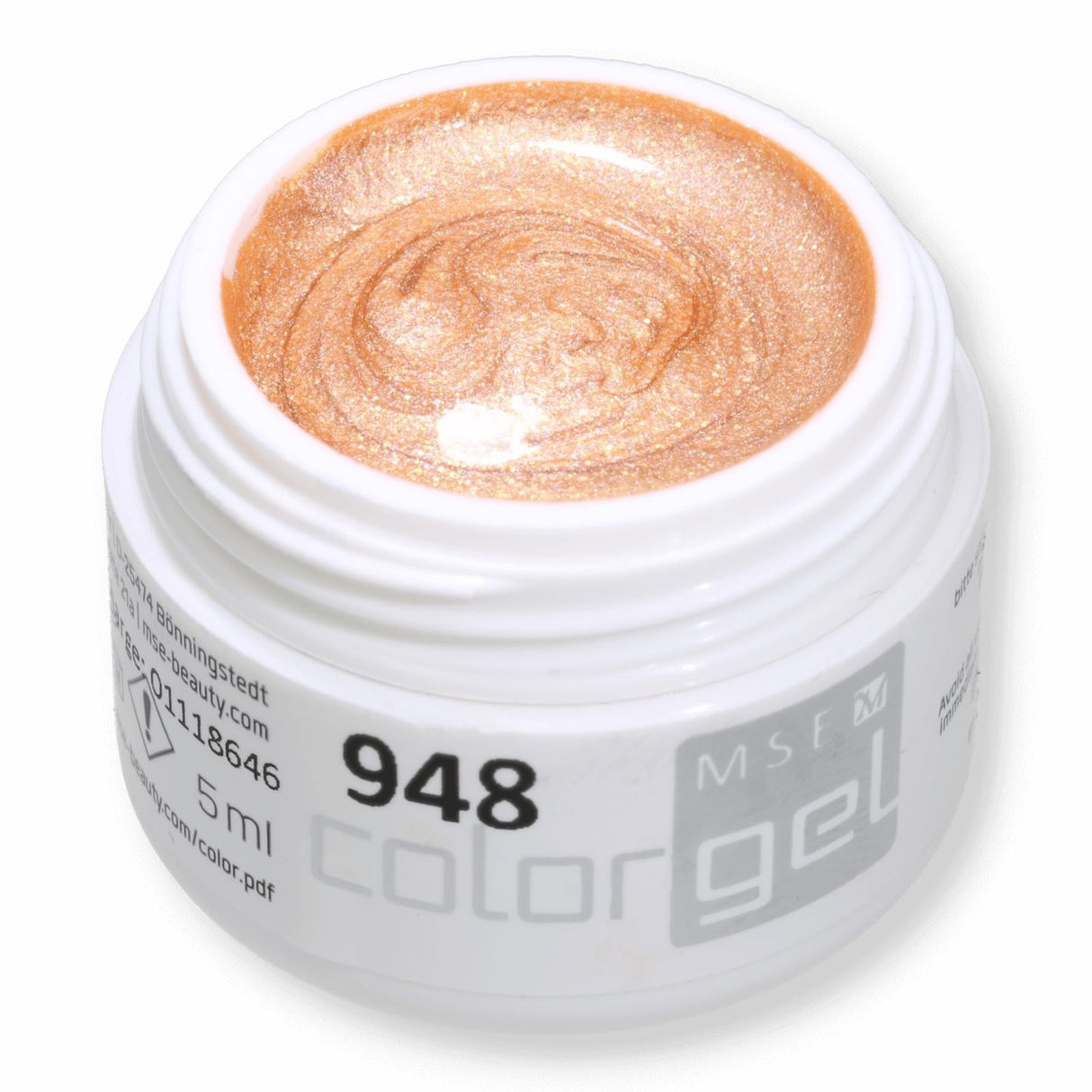 #948 EFFEKT Farbgel 5ml Gold mit Goldschimmer - MSE - The Beauty Company