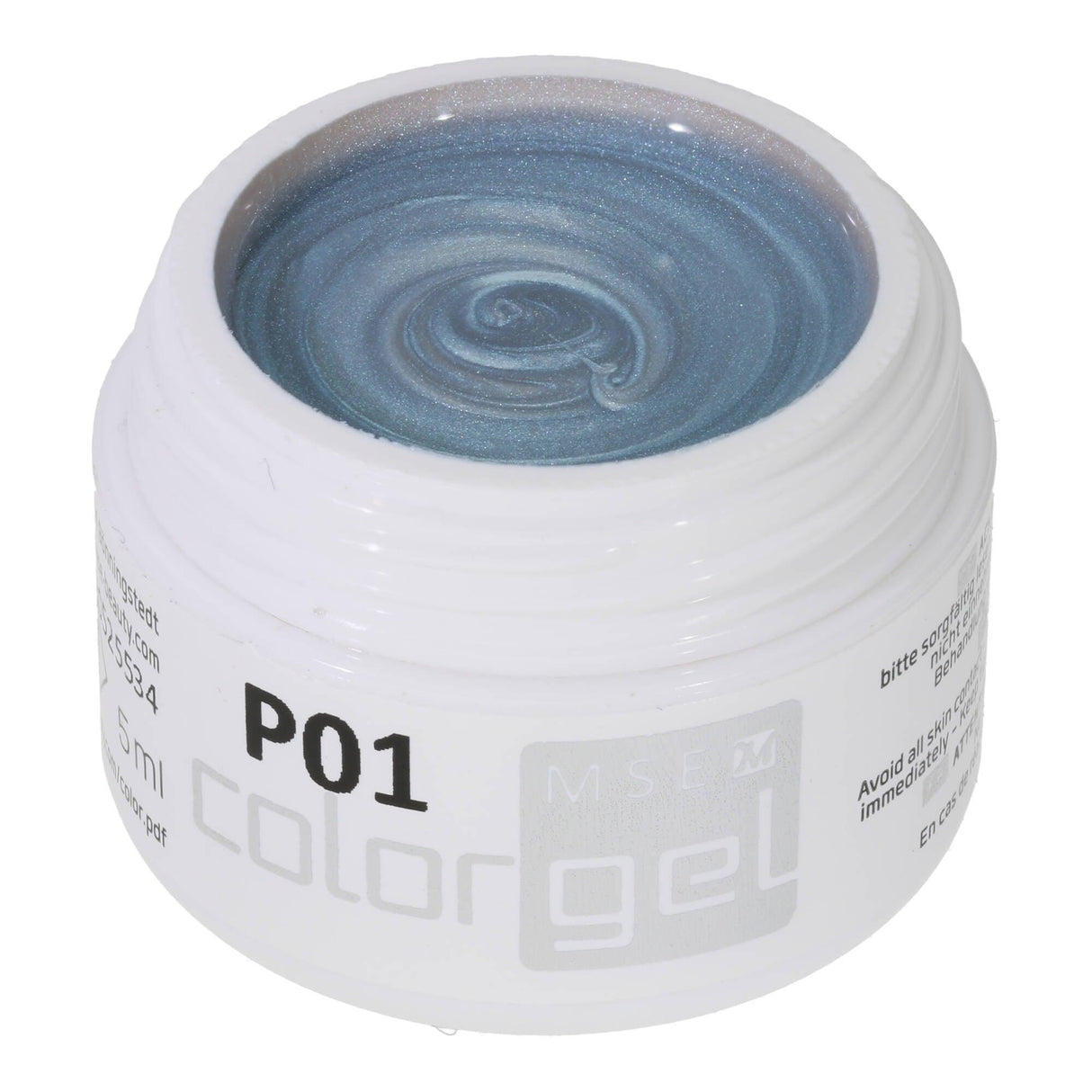 #P-01 Mother of Pearl EFFEKT Color Gel 5ml Grau - MSE - The Beauty Company