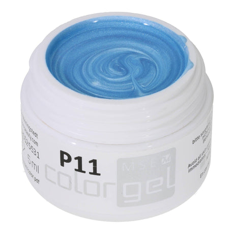 #P-11 Mother of Pearl EFFEKT Color Gel 5ml Blau - MSE - The Beauty Company