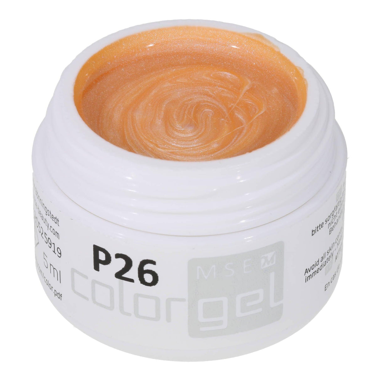 #P-26 Mother of Pearl EFFEKT Color Gel 5ml Orange - MSE - The Beauty Company