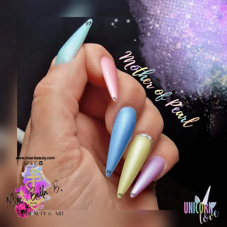 #P-28 Mother of Pearl EFFEKT Color Gel 5ml Blaugrün - MSE - The Beauty Company
