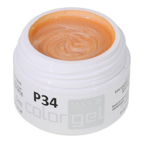#P-34 Mother of Pearl EFFEKT Color Gel 5ml Orange - MSE - The Beauty Company