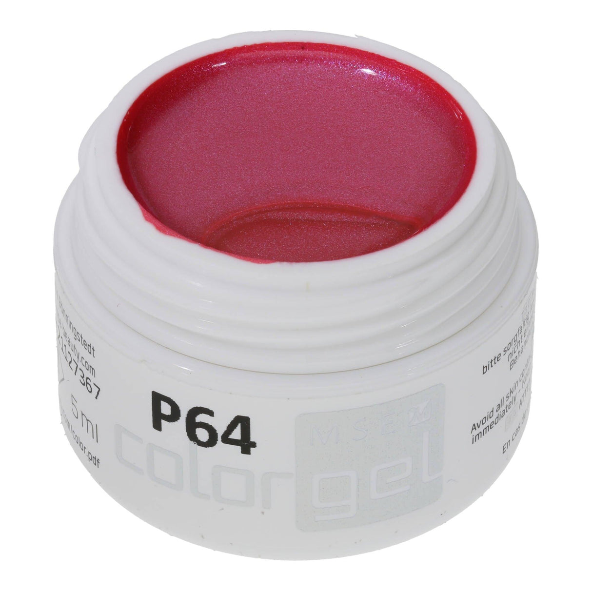 #P-64Mother of Pearl EFFEKT Color Gel 5ml Rot - MSE - The Beauty Company
