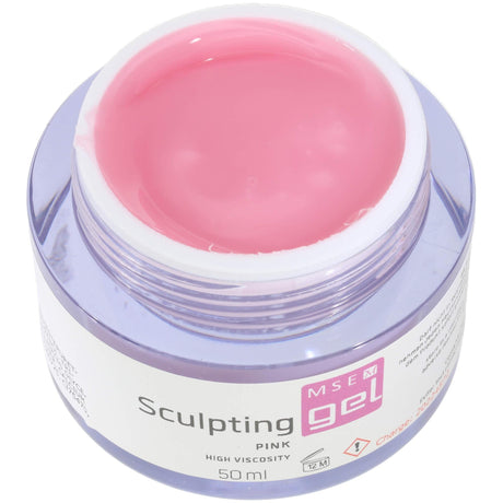 MSE Gel 808: Schablonen Gel pink hochviskose / Sculpting pink high-viscosity 50ml - MSE - The Beauty Company