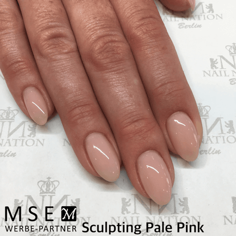 MSE Gel 811: Schablonen Gel blass pink, mittelviskose / Sculpting pale pink medium-viscosity 50ml - MSE - The Beauty Company