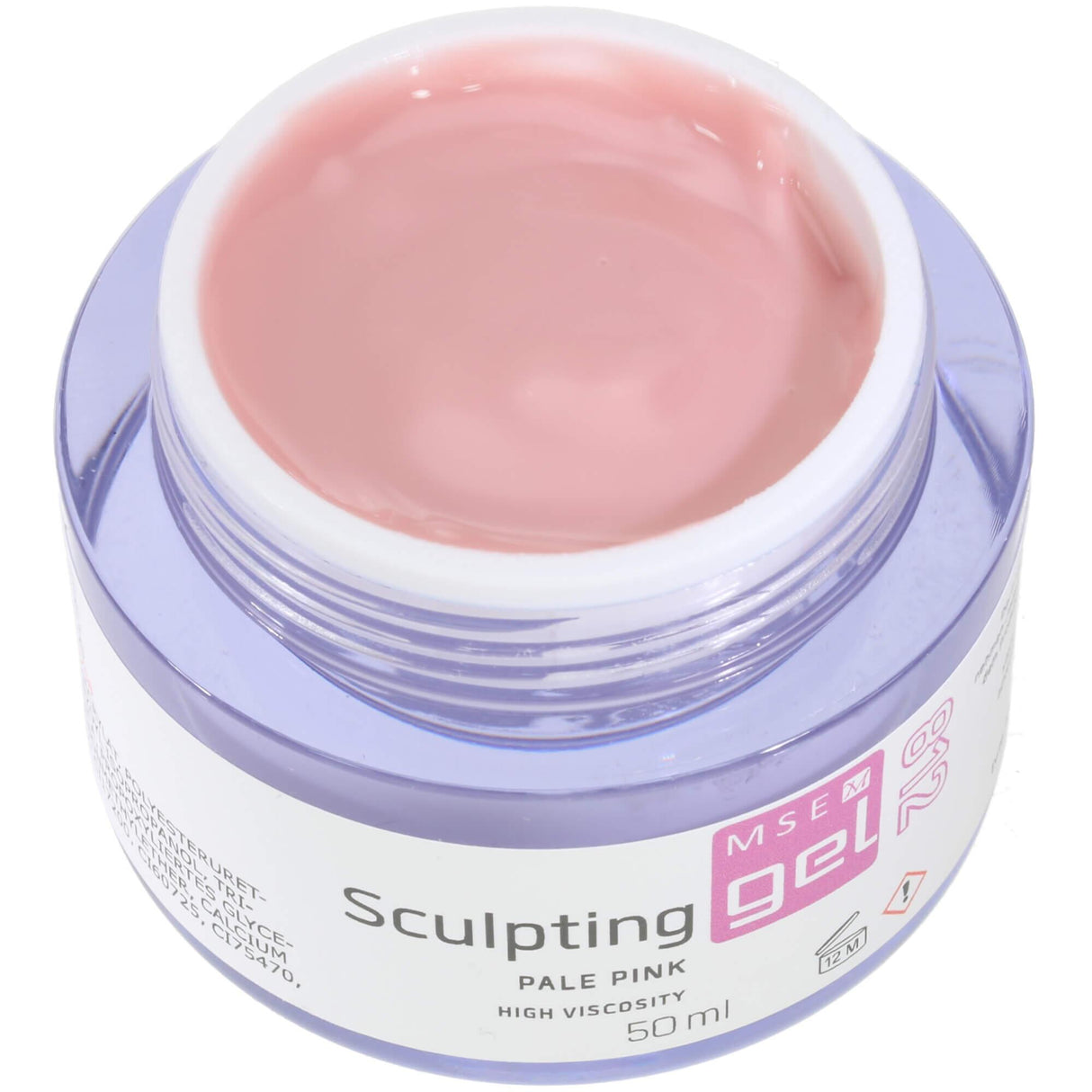 MSE Gel 812: Schablonen Gel blass pink, hochviskose / Sculpting pale pink high-viscosity 50ml - MSE - The Beauty Company