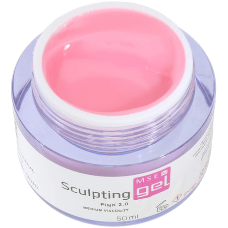MSE Gel 815: Schablonen Gel Pink 2.0 mittelviskose / Sculpting Pink 2.0 medium-viscosity 50ml - MSE - The Beauty Company